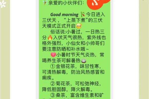 小暑节气养生指南：如何应对酷热天气，保持健康