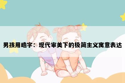 男孩用皓字：现代审美下的极简主义寓意表达