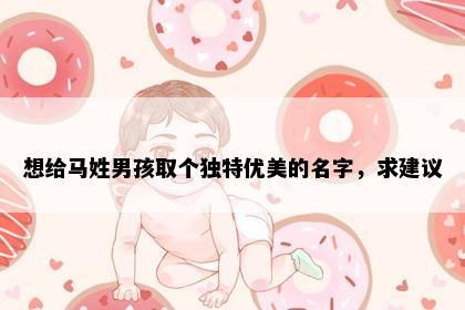 想给马姓男孩取个独特优美的名字，求建议