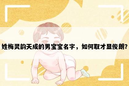姓梅灵韵天成的男宝宝名字，如何取才显俊朗？