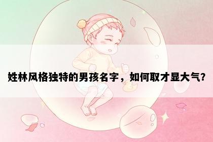 姓林风格独特的男孩名字，如何取才显大气？