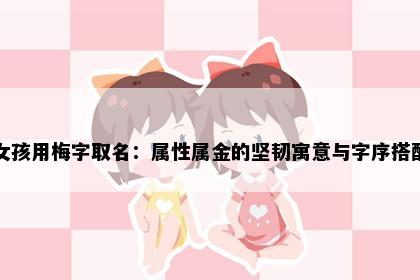 女孩用梅字取名：属性属金的坚韧寓意与字序搭配