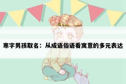 寒字男孩取名：从成语俗语看寓意的多元表达
