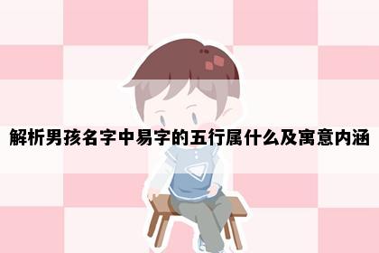 解析男孩名字中易字的五行属什么及寓意内涵