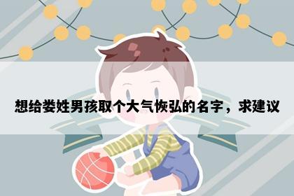 想给娄姓男孩取个大气恢弘的名字，求建议