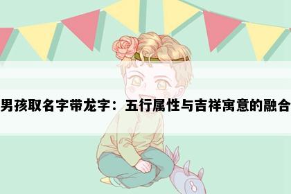男孩取名字带龙字：五行属性与吉祥寓意的融合